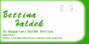 bettina haldek business card